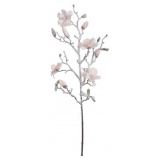 Цветок искусственный House of Seasons Магнолия персиковый флок, 77 см