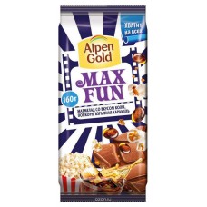 Купить Шоколад Alpen Gold Max Fun молочный с мармеладом колой попкорном и карамелью, 160 г
