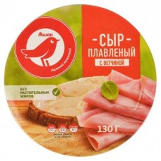 Сыр плавленый Auchan Красная Птица с грибами 50%, 130 г