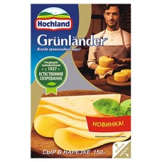 Сыр полутвердый Hochland Грюнландер нарезка, 150 г