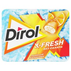 Купить Резинка жевательная Dirol X-Fresh со вкусом мандарина, 16 г