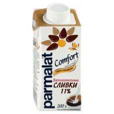 Сливки питьевые Parmalat Comfort безлактозные ультрапастеризованные 11%, 200 г