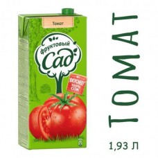 Купить Сок томатный «Фруктовый Сад» с солью и мякотью, 1,93 л
