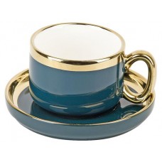 Набор чайный Nouvelle Home Royal Line чашка с блюдцем зеленый