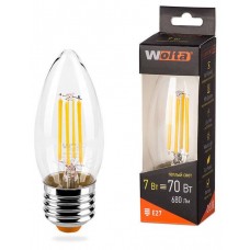 Лампа светодиодная WOLTA Filament 7-70W E27 СВ FLM теплый свет