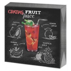 Салфетки бумажные 3-слойные Gratias Fruit juice, 20 шт
