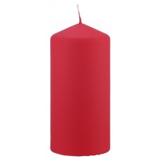 Свеча Bertek Velvet колонна рубиновый, 7х15 см