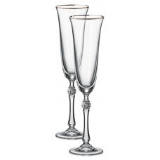 Набор бокалов для шампанского CRYSTAL BOHEMIA Parus 2 шт, 190 мл