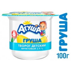 Творог детский «Агуша» фруктовый груша, 3,9%, 100 г