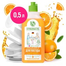 Жидкость для мытья посуды Synergetic Апельсин, 500 мл