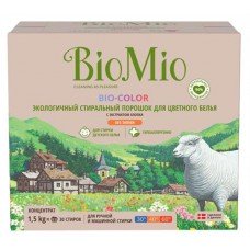 Купить Стиральный порошок BioMio для цветного белья с экстрактом хлопка, 1,5 кг