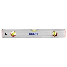 Купить Уровень KROFT с линейкой алюминиевый 3 глазка 400 мм
