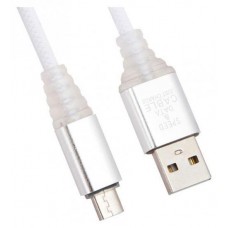USB кабель Liberty Project Micro USB Змея LED TPE белый