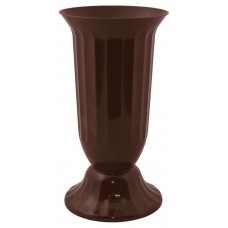 Ваза «Алеана» Флора пластиковая темно-коричневая Ø16 см