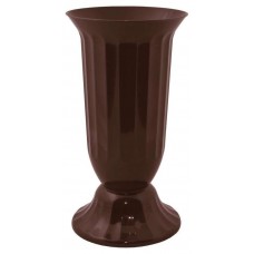 Купить Ваза «Алеана» Флора темно-коричневая пластиковая Ø19 см