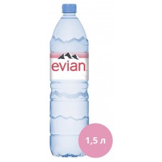 Вода минеральная Evian без газа, 1,5 л