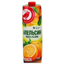 Сок апельсиновый АШАН Красная птица, 1 л