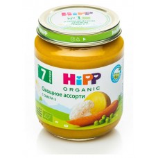 Пюре HiPP овощное ассорти с 7 мес., 125 г