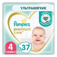 Подгузники Pampers Premium Care 4 размер (9-14 кг), 37 шт