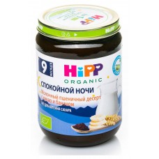 Пюре HiPP Спокойной ночи молочный манный десерт какао банан с 9 месяцев, 190 г