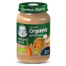 Пюре Gerber Organic овощи-паста с 10 месяцев, 190 г