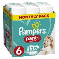 Подгузники-трусики Pampers Pants Extra Large для мальчиков и девочек 6 (15+кг), 132 шт