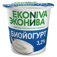 Биойогурт EkoNiva натуральный 3,2%, 125 г