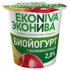 Купить Биойогурт EkoNiva яблоко груша 2,8%, 125 г