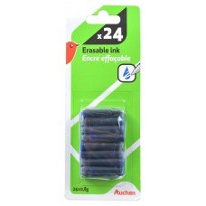 Набор картриджей для гелевой ручки Auchan синий, 24 шт