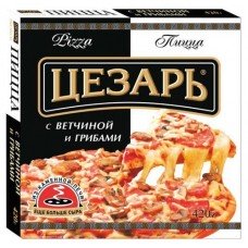 Пицца «Цезарь» с ветчиной и грибами, 420 г