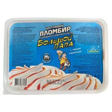 Мороженое пломбир «Большой папа» ванильный с мягкой карамелью 12%, 450 г