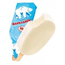 Мороженое «Белый медведь» пломбир с ароматом ванили, 70 г