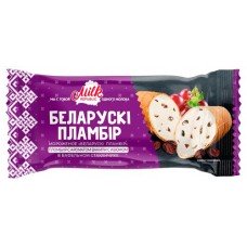 Мороженое пломбир Milk Republic Беларускi пламбiр с ароматом ванили с изюмом в вафельном стаканчике 15%, 80 г