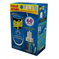 Купить Жидкость от комаров Raid 60 ночей для электрофумигатора, 44 мл