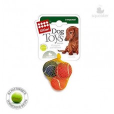 Игрушка для собак GiGwi мяч теннисный с пищалкой, 4,8 см