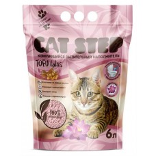 Наполнитель для кошачьего туалета Cat Step Tofu Lotus комкующийся растительный, 6 л