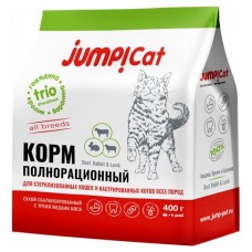 Сухой корм для стерилизованных кошек JUMP Cat Trio Sterilized со вкусом говядины кролика и баранины, 400 г