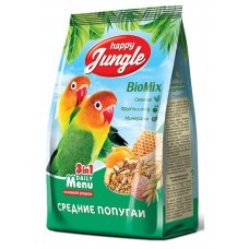 Корм для средних попугаев Happy Jungle, 500 г