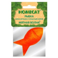 Игрушка для кошек HOMECAT рыбка мини с кошачьей мятой, 5 см