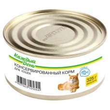 Корм консервированный для кошек «Каждый День» с рыбой, 325 г